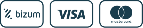 aceptamos pagos con bizum, visa y mastercard